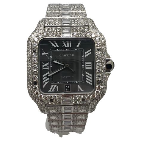 iced out cartier watch fake|cartier iced out diamond watch.